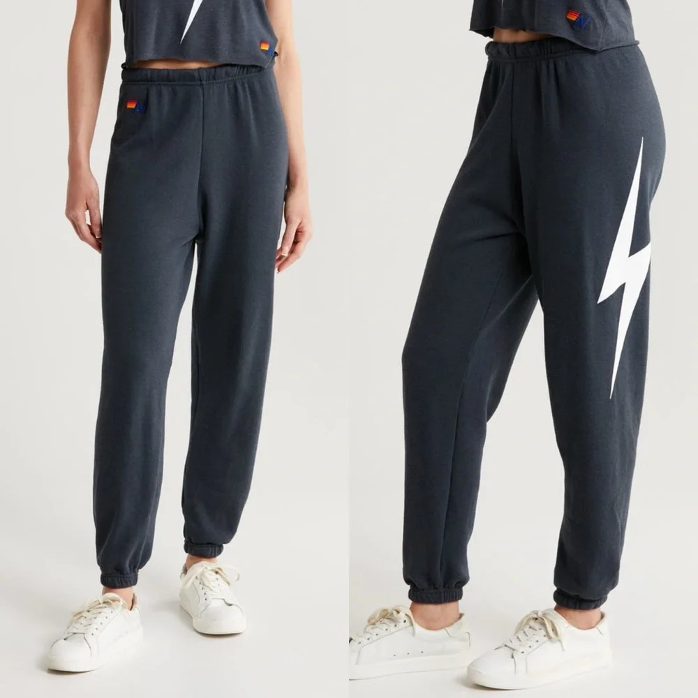 AVIATOR NATION Bolt Sweatpants in Charcoal M